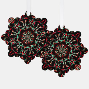 Carte Décorative Kaleidoscope Beau Motif Noir Rouge