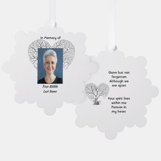 Carte Décorative Keepsake Memorial  Tree of Life Heart Love (Recto/Verso)