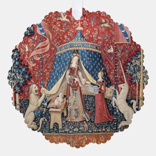 Carte Décorative La Dame et l'Unicorne, À mon seul désir (Recto)