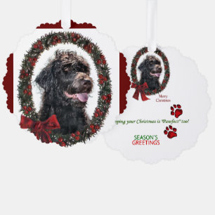 Carte Décorative Labradoodle Cadeaux de Noël
