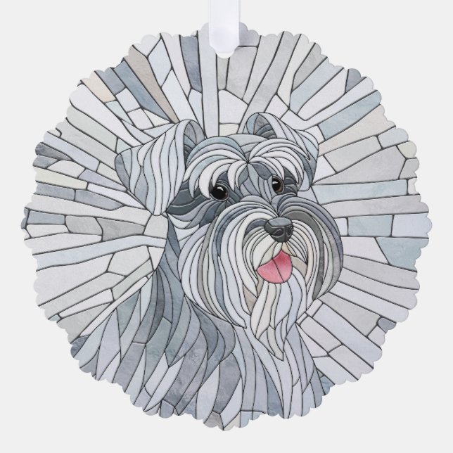 Carte Décorative L'art mosaïque de Schnauzer miniature (Recto)
