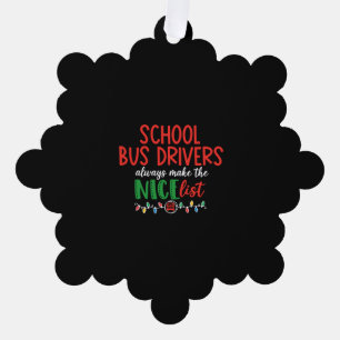 Carte Décorative Le pilote de l'école de Christmas, bus scolaire