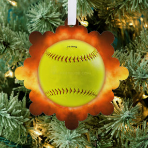 Carte Décorative Le softball de SlipperyJoe sur feu flammes feu feu