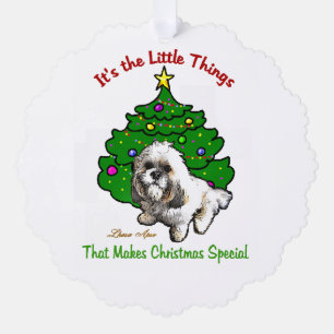 Carte Décorative Lhasa Apso Cadeaux de Noël