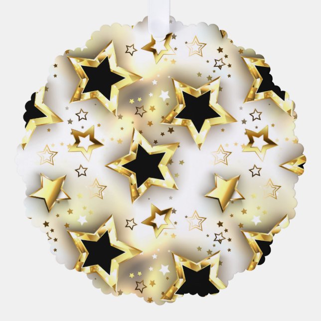 Carte Décorative Lumière transparente avec étoiles or (Recto)