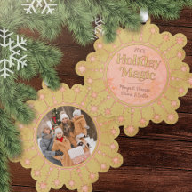 Magie de Noël : Photo de conception d'étoile rose