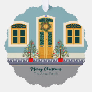 Carte Décorative Maison de fête portugaise de Noël