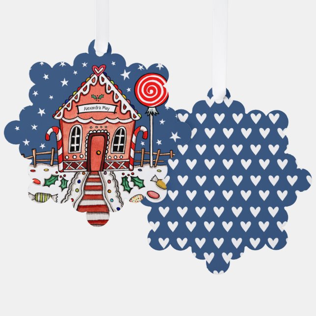 Carte Décorative Maison de pain d'épices Noël (Recto/Verso)