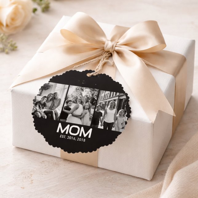 Carte Décorative Maman a établi Bold Black 3 Photo  (Créateur téléchargé)
