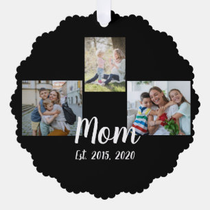 Carte Décorative Maman a établi un script moderne noir 3 Photo