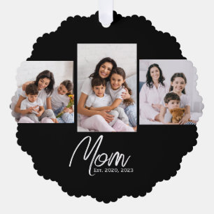 Carte Décorative Maman a établi un script moderne noir 3 Photo