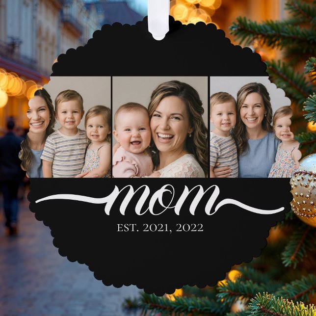 Carte Décorative Maman a établi un script noir 3 Collage photo (Créateur téléchargé)