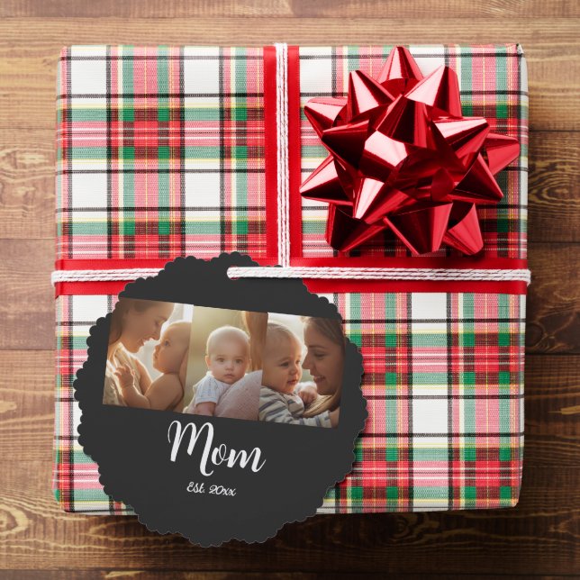Carte Décorative Maman Année d'établissement Écriture moderne Noir  (Insitu (Cadeau))