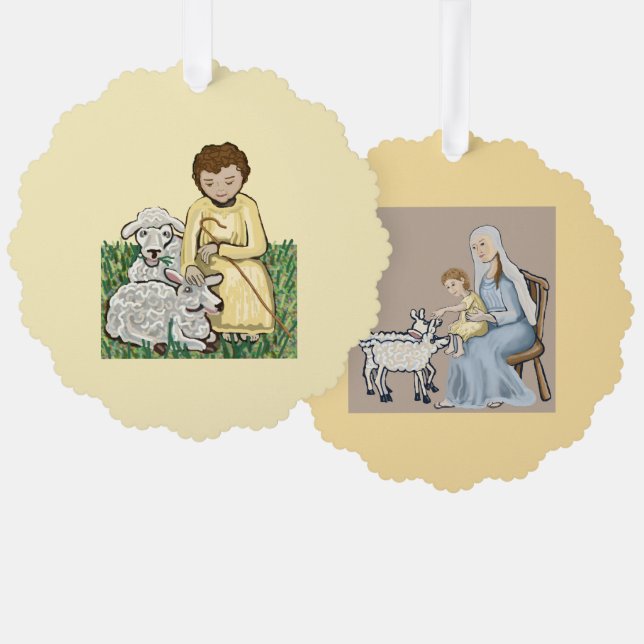 Carte Décorative Marie et Jésus (Recto/Verso)