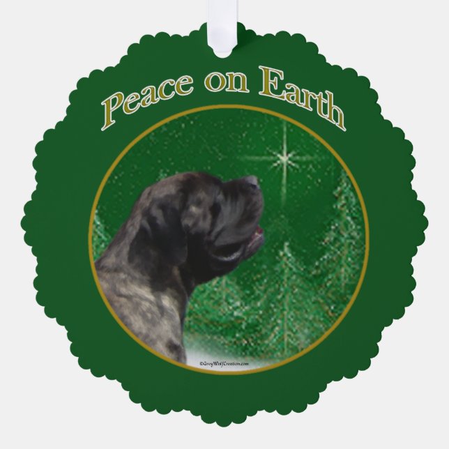 Carte Décorative Mastiff (brindle) Paix (Recto)