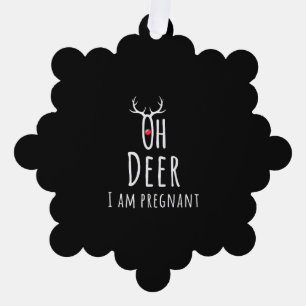 Carte Décorative Maternité Grossesse Enceinte Bébé Noël Cerf