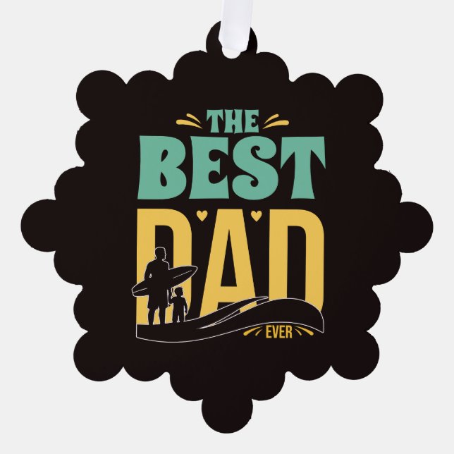 Carte Décorative Meilleur papa du monde (Recto)