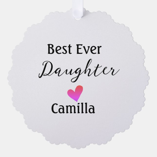 Carte Décorative Meilleure fille ajouter nom papa maman fille fille (Recto)