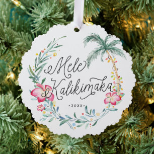 Carte Décorative Mele Kalikimaka Photo de Noël personnalisée