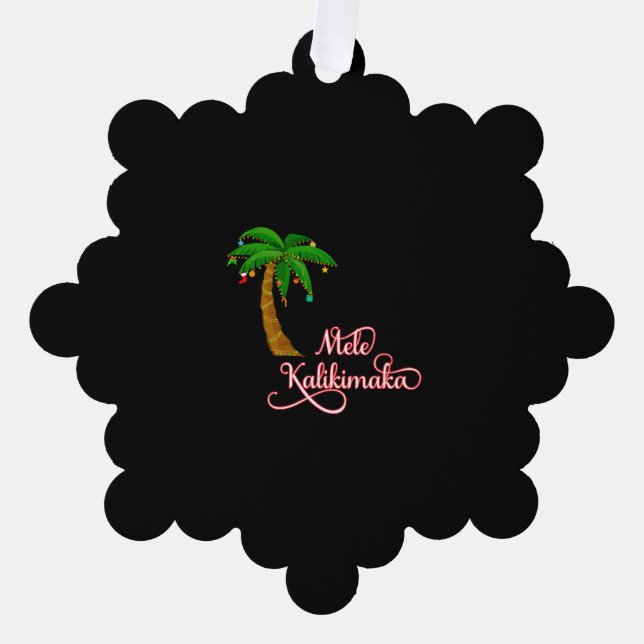 Carte Décorative Mele Kalikimaka Sweat hawaïen pour Noël (Recto)