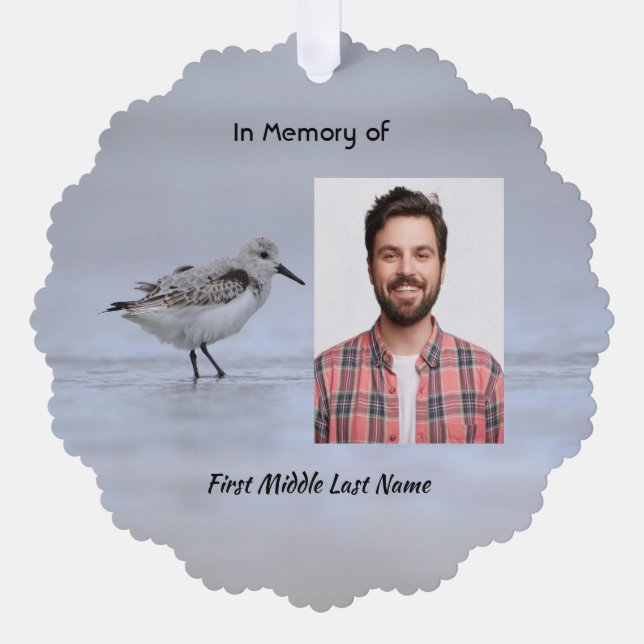 Carte Décorative  Memorial Keepsake Sandpiper Shore Bird  (Recto)