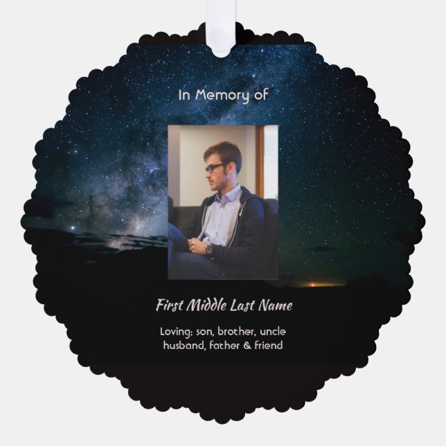 Carte Décorative Memorial Milky Way Starry Night Sky  (Recto)