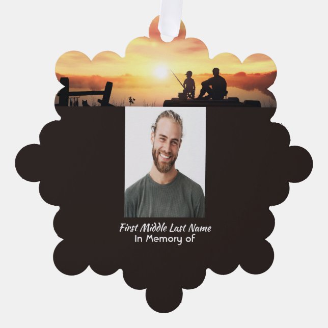 Carte Décorative Mémorial Père Son Pêcheur (Recto)