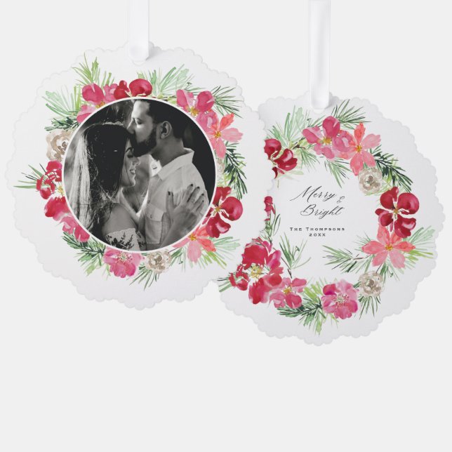 Carte Décorative Merveilleuse couronne Noël (Recto/Verso)