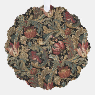 Carte Décorative Motif botanique floral botanique vintage sombre et