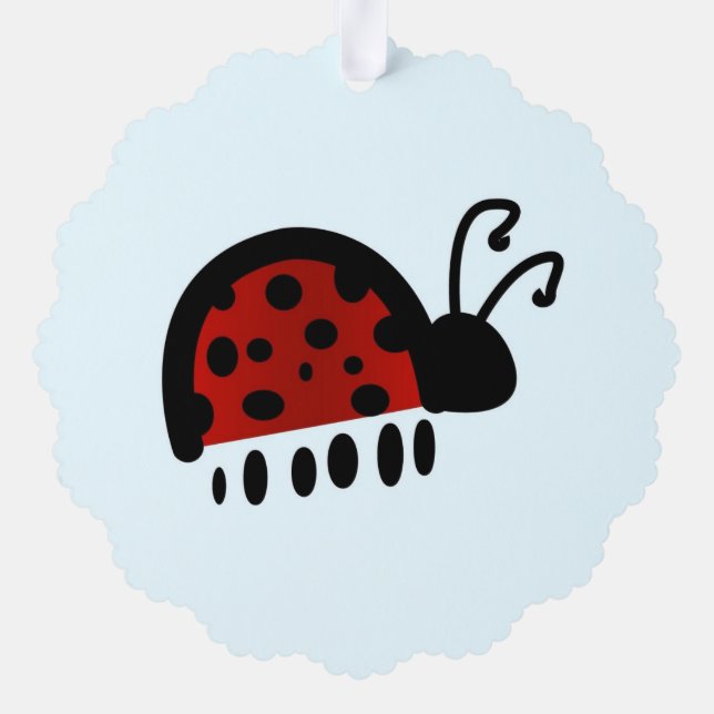 Carte Décorative Motif coccinelle (Verso)