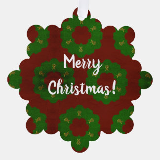 Carte Décorative Motif de couronne de Noël