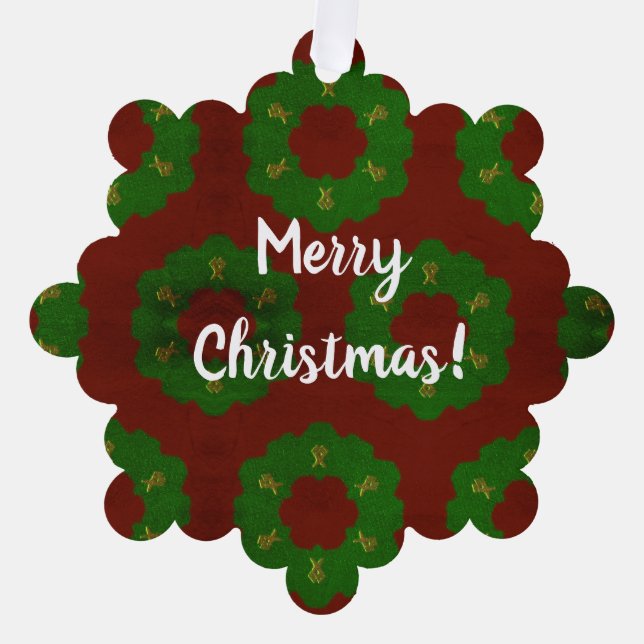 Carte Décorative Motif de couronne de Noël (Recto)