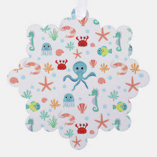 Carte Décorative Motif du monde marin