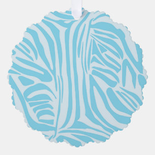 Carte Décorative Motif Zèbre Bleu