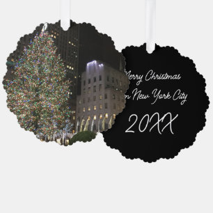 Carte Décorative New York Christmas NYC Rockefeller Center Tree