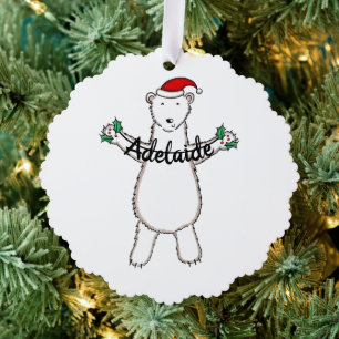 Carte Décorative Noël à l'ours polaire