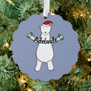 Carte Décorative Noël à l'ours polaire
