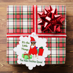 Carte Décorative Noël à Rat Terrier