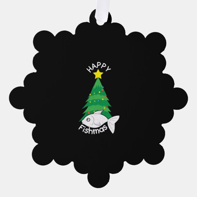 Carte Décorative Noël de la pêche (Recto)