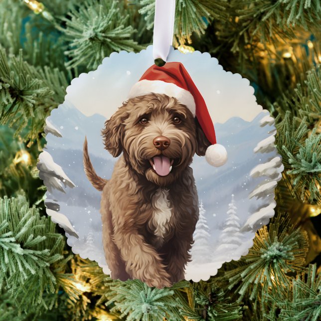 Carte Décorative Noël de Lagotto Romagnolo (Insitu (Arbre))