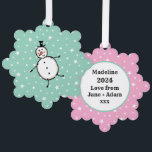 Carte Décorative Noël de Snowman personnalisé<br><div class="desc">Cette carte de Noël personnalisée présente le personnage Snowman de l'équipage de Noël.</div>
