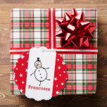 Carte Décorative Noël de Snowman personnalisé<br><div class="desc">Cette carte de Noël personnalisée présente le personnage Snowman de l'équipage de Noël.</div>