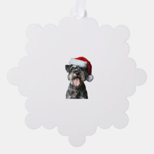 Carte Décorative Noël des Schnauzer miniatures