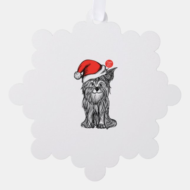 Carte Décorative Noël Labrador Retriever à Santa Hat Christma (Recto)