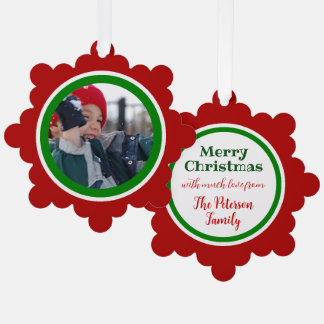 Carte Décorative Noël rouge et vert