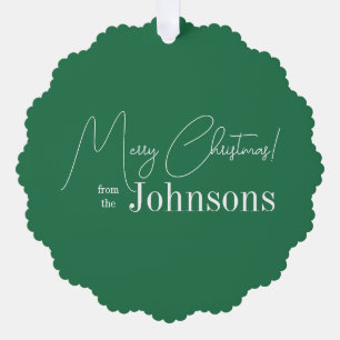 Carte Décorative Noël vert moderne personnalisé