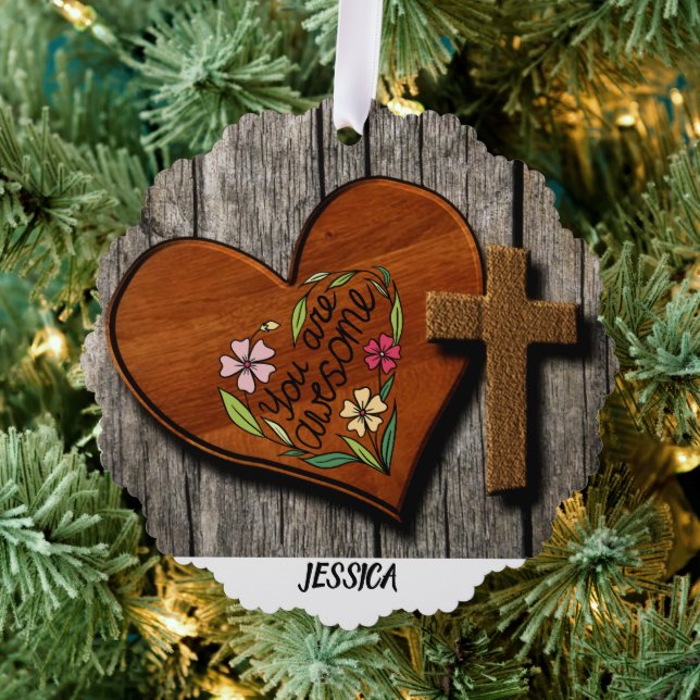 Carte Décorative Nom personnalisé de la ferme rustique (Insitu (Arbre))