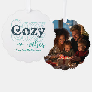 Carte Décorative Nordic Winter Cosy Vibes Retro Christmas Photo