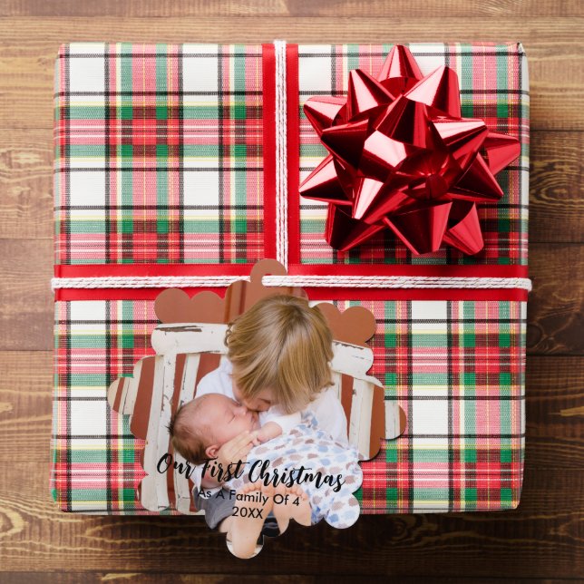 Carte Décorative Notre Premier Noël En Famille De 4 (Insitu (Cadeau))