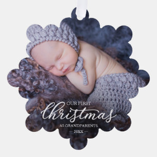 Carte Décorative Notre Premier Noël En Grand-Parents